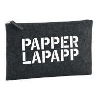 Kulturbeutel Papperlapapp Schriftzug 1 Liter Filz...