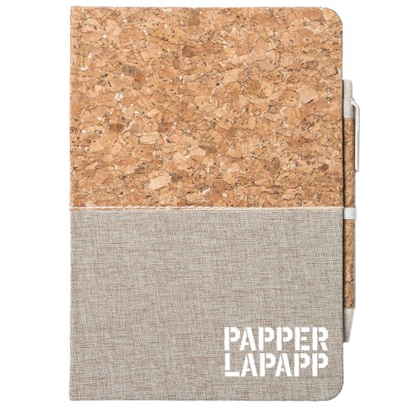 Notizbuch A5 Papperlapapp Schriftzug 80 Blatt inkl. Kugelschreiber