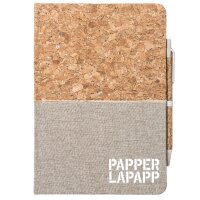 Notizbuch A5 Papperlapapp Schriftzug 80 Blatt inkl. Kugelschreiber