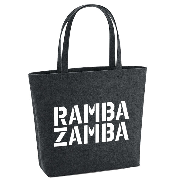 Filzshopper Rambazamba Schriftzug 22 Liter Filztasche