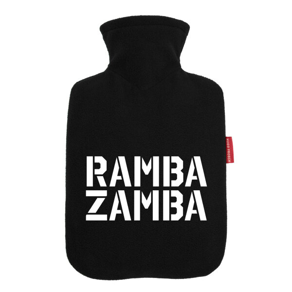 Wärmflasche Rambazamba Schriftzug