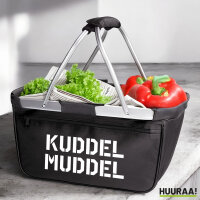 Einkaufskorb faltbar Kuddelmuddel Schriftzug 20 Liter...