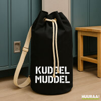 Seesack Kuddelmuddel Schriftzug 20 Liter Black