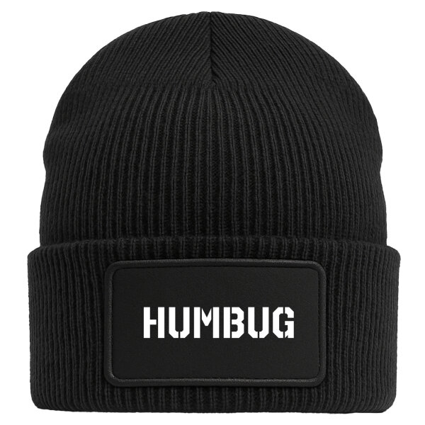 Beanie Humbug Schriftzug Black Mütze