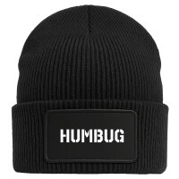 Beanie Humbug Schriftzug Black Mütze