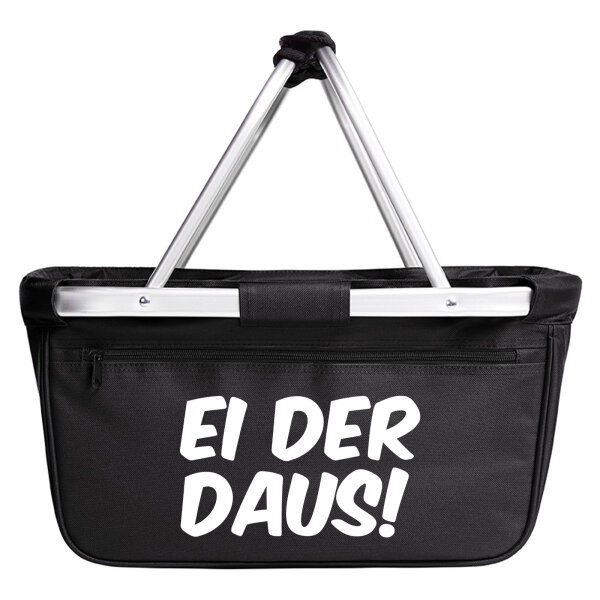 Einkaufskorb faltbar Ei der Daus Schriftzug 20 Liter Tragekorb Black