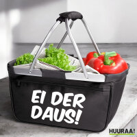 Einkaufskorb faltbar Ei der Daus Schriftzug 20 Liter...