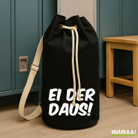 Seesack Ei der Daus Schriftzug 20 Liter Rucksack Black