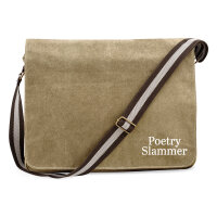 Umhängetasche Poetry Slammer Schriftzug 14 Liter