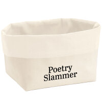 Organizer Poetry Slammer Schriftzug Aufbewahrungskorb