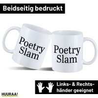 Kaffeetasse Poetry Slam Schriftzug 330ml