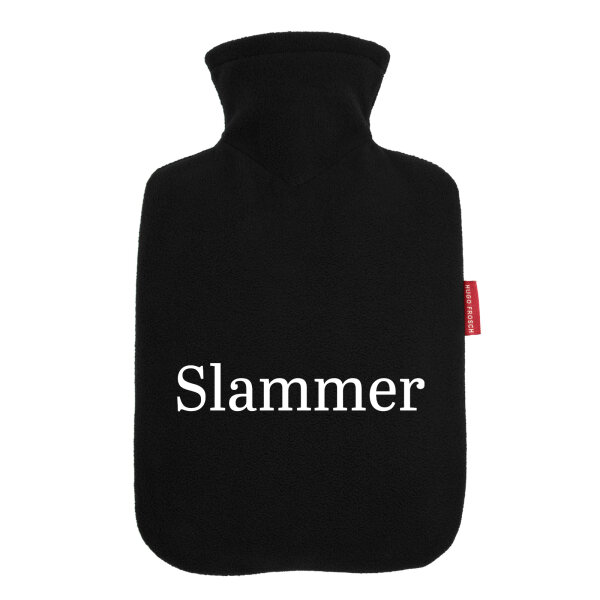 Wärmflasche Slammer Schriftzug