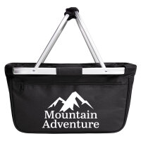Einkaufskorb faltbar Mountain Adventure Berge 20 Liter Tragekorb Black