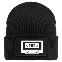 Beanie Kassette Tape Black Mütze