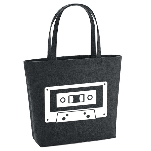 Filzshopper Kassette Tape 22 Liter Filztasche