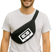 Bauchtasche Kassette Tape 2,5 Liter Black Crossbody Bag