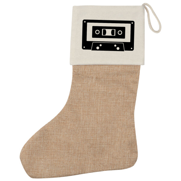 Weihnachtsstrumpf Kassette Tape Beige