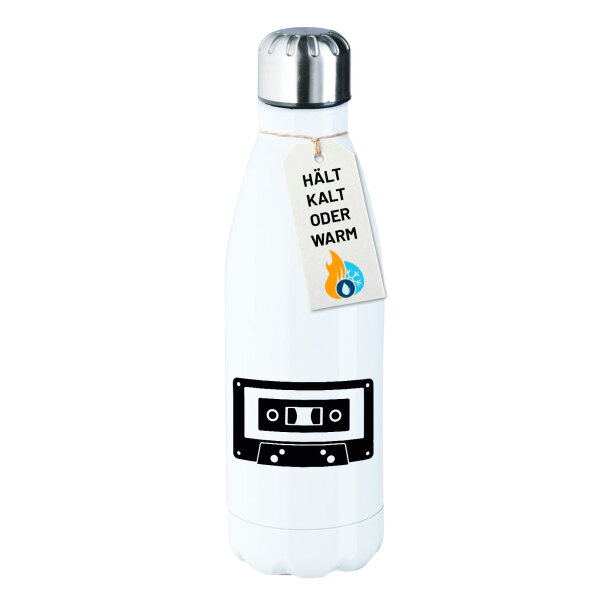 Edelstahl-Trinkflasche Kassette Tape 500ml Wasserflasche