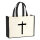 Jutetasche Kreuz Christentum 21 Liter Black