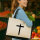 Jutetasche Kreuz Christentum 21 Liter Black