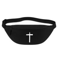 Bauchtasche Kreuz Christentum 2,5 Liter Black Crossbody Bag