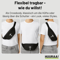 Bauchtasche Kreuz Christentum 2,5 Liter Black Crossbody Bag
