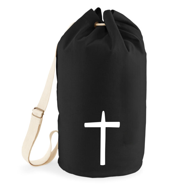 Seesack Kreuz Christentum 20 Liter Rucksack Black
