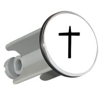 Waschbeckenstöpsel Kreuz Christentum 4cm Abflussstopfen