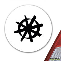 Aufkleber Dharma Rad Yoga 10cm Sticker