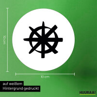 Aufkleber Dharma Rad Yoga 10cm Sticker