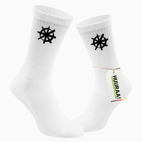 Socken Dharma Rad Yoga Größe 37/46 White Motiv Tennissocken