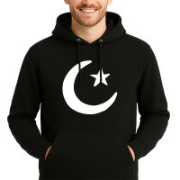 Unisex Hoodie Halbmond und Stern Islam Größe S-3XL
