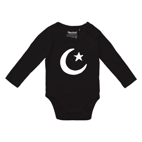 Babybody Halbmond und Stern Islam, Bio-Baumwolle
