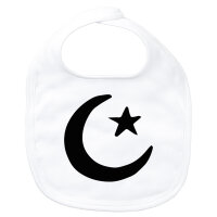 Baby Lätzchen Halbmond und Stern Islam Klettverschluss
