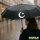 Regenschirm Halbmond und Stern Islam 98cm Schwarz