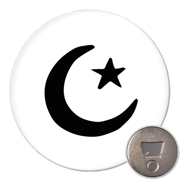 Magnet Halbmond und Stern Islam 59mm Kühlschrankmagnet Flaschenöffner
