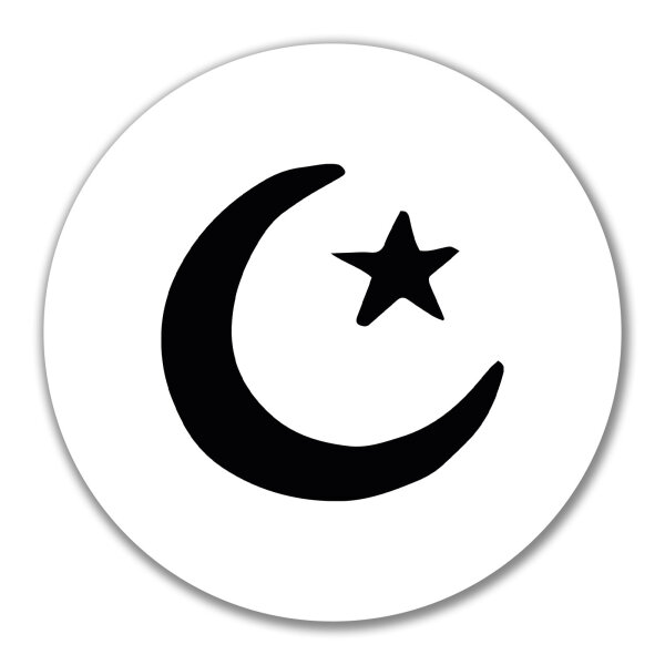 Aufkleber Halbmond und Stern Islam 10cm Sticker