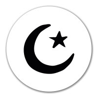 Aufkleber Halbmond und Stern Islam 10cm Sticker