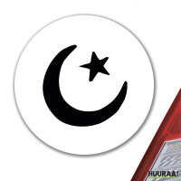 Aufkleber Halbmond und Stern Islam 10cm Sticker