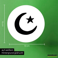 Aufkleber Halbmond und Stern Islam 10cm Sticker