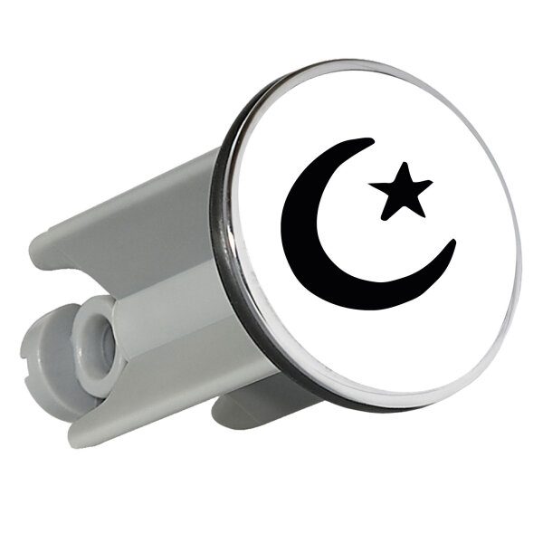 Waschbeckenstöpsel Halbmond und Stern Islam 4cm Abflussstopfen