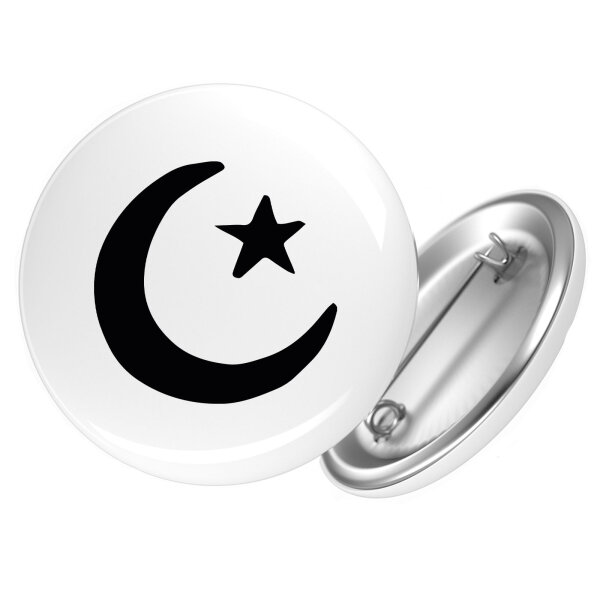 Button Halbmond und Stern Islam