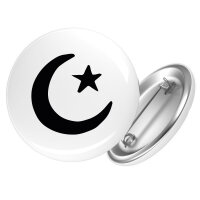 Button Halbmond und Stern Islam