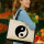 Jutetasche Yin und Yang Taoismus 21 Liter Black