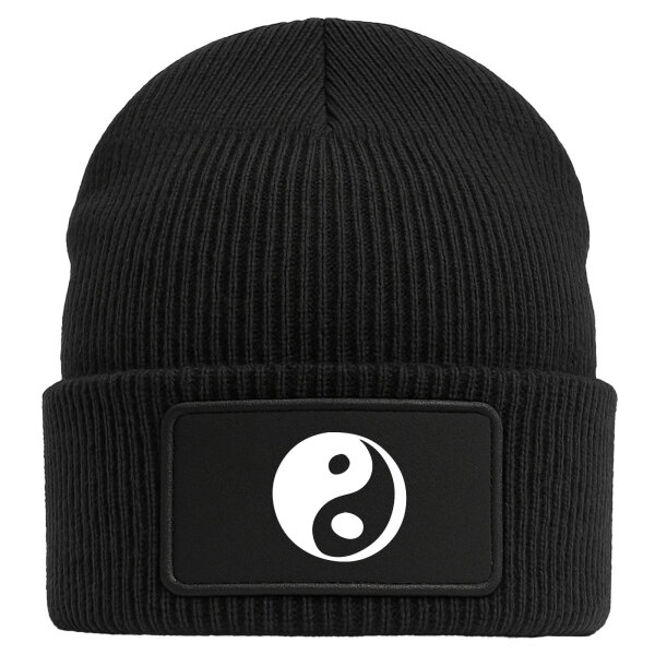 Beanie Yin und Yang Taoismus Black Mütze