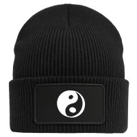 Beanie Yin und Yang Taoismus Black Mütze