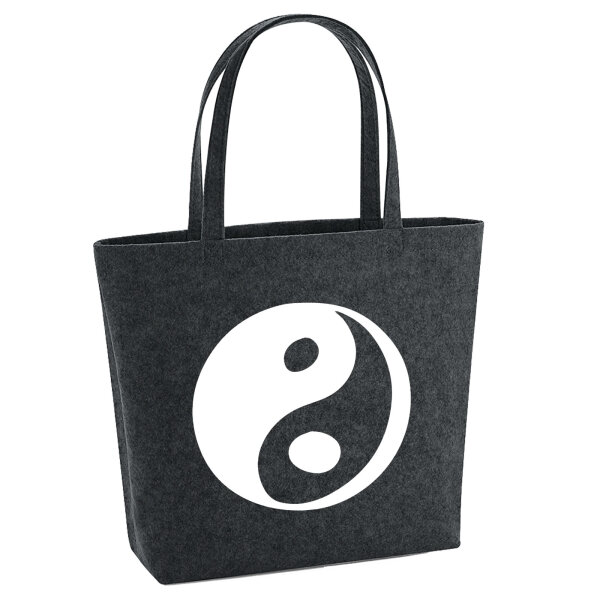Filzshopper Yin und Yang Taoismus 22 Liter Filztasche