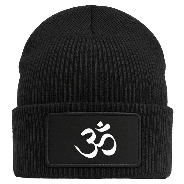 Beanie Yoga-Om Symbol Black Mütze
