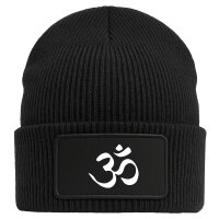 Beanie Yoga-Om Symbol Black Mütze