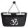 Einkaufskorb faltbar Yoga-Om Symbol 20 Liter Tragekorb Black
